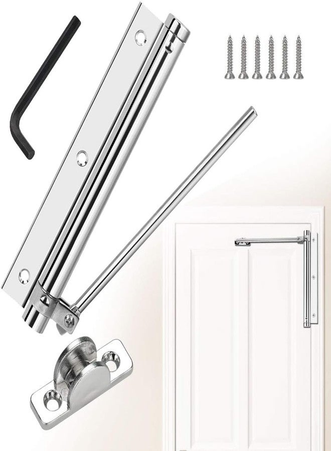 Delzon Automatic Door Closer, Spring Loaded Door Closer, Gate Doors Stainless Steel Spring Door Closer, with Allen Key and Screws, for Automatic Door Closing - Image 1